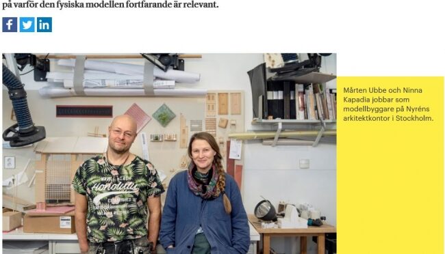 Modellbyggare i Arkitekten