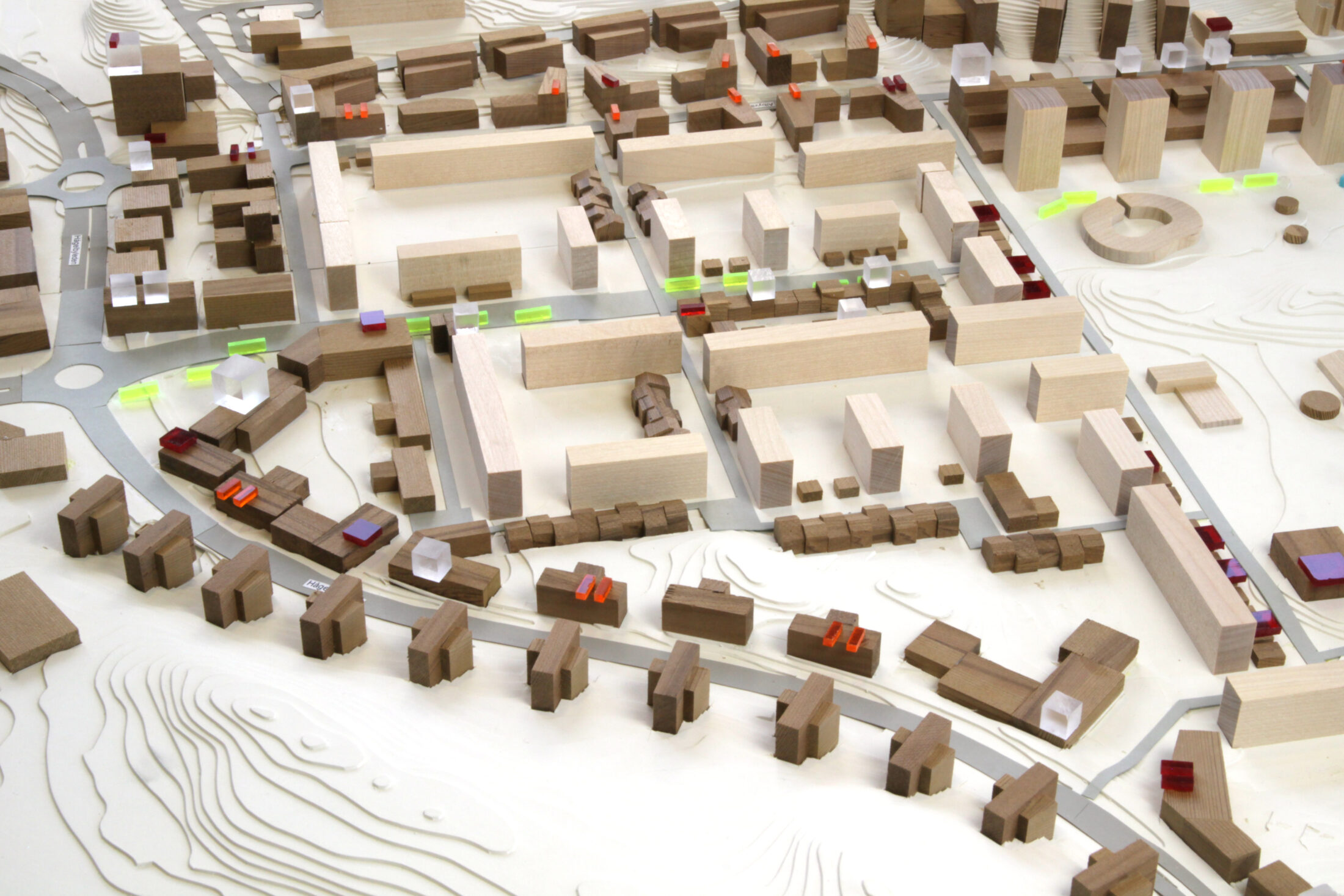 Alby, fysisk modell i trä. Nyréns modellverkstad