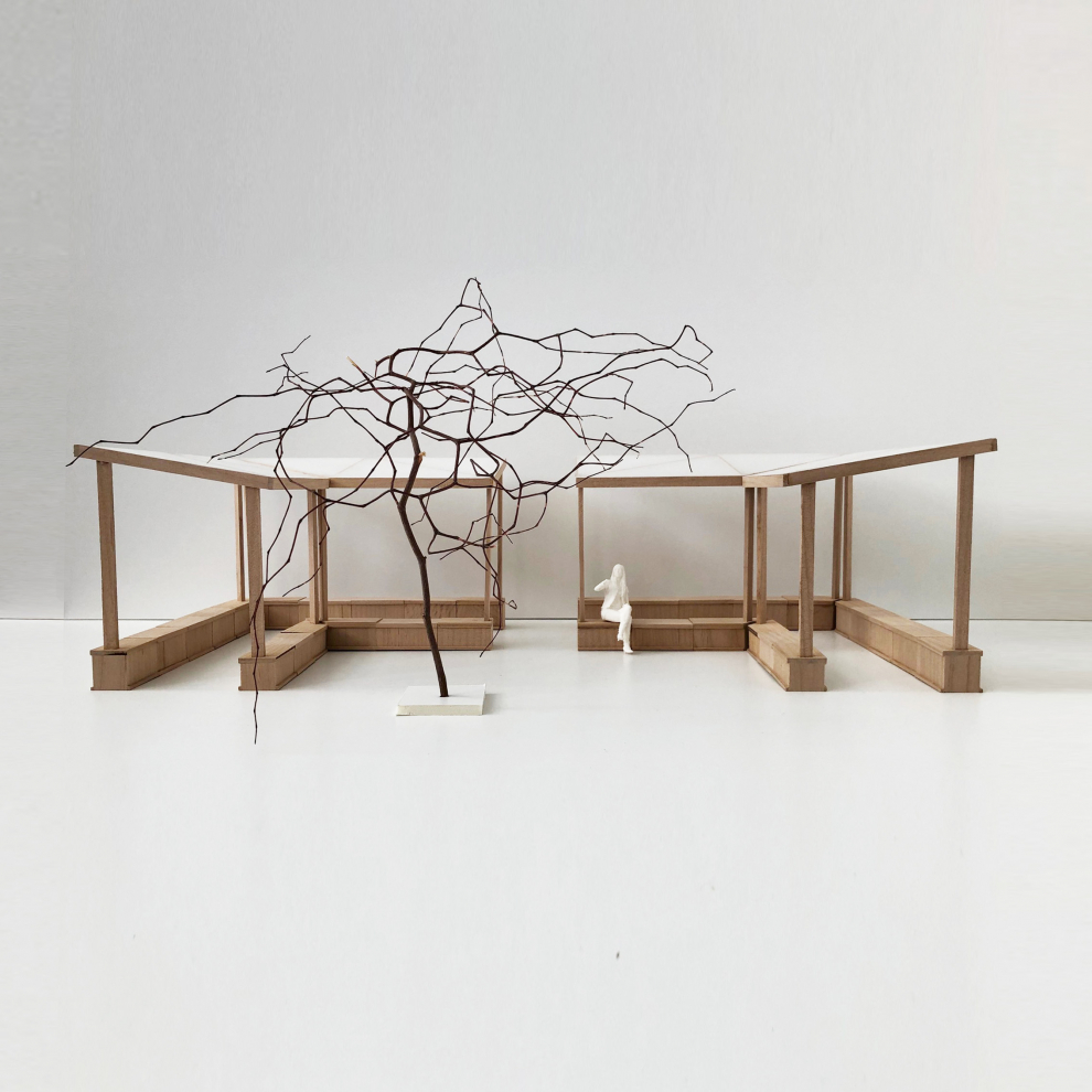 Andrum, fysisk modell i trä. Nyréns modellverkstad