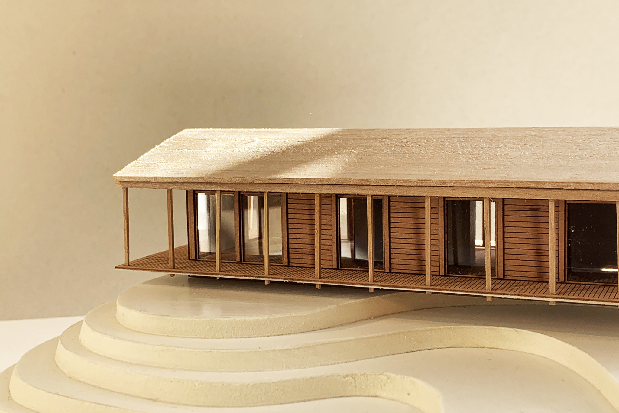 Fysisk modell i trä, Djurö. Nyréns modellverkstad