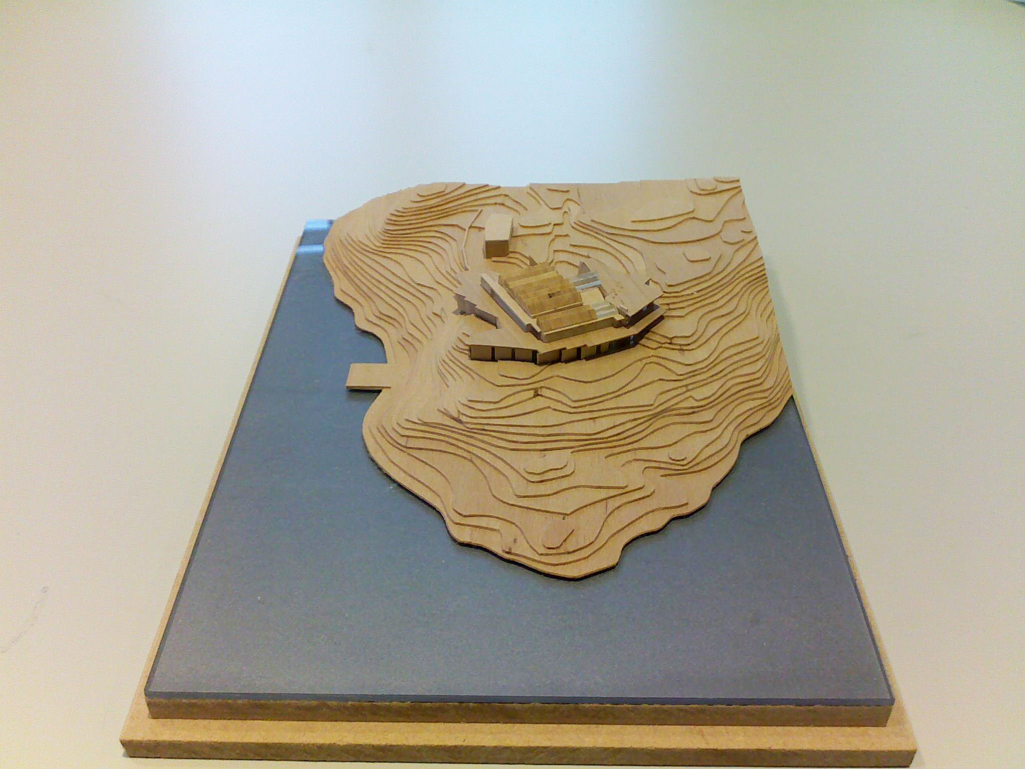 Fysisk modell av Artipelag på Hålludden. Nyréns modellverkstad