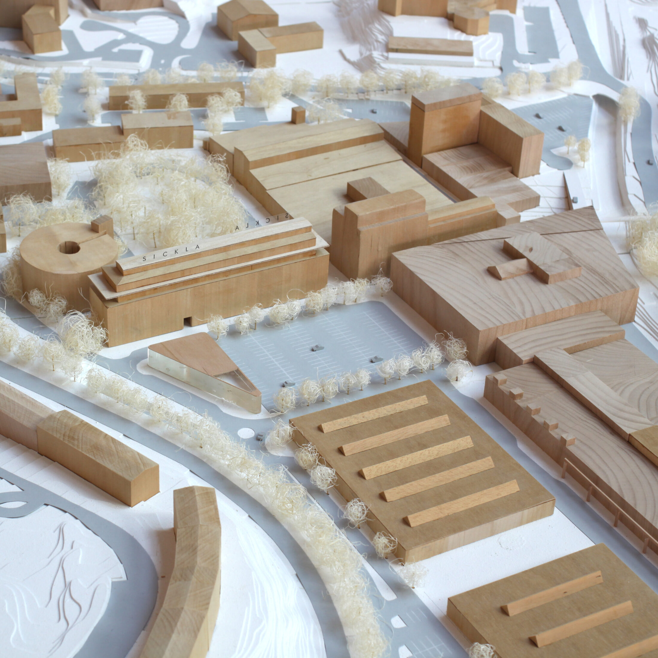 Fysisk modell av Sickla i Nacka