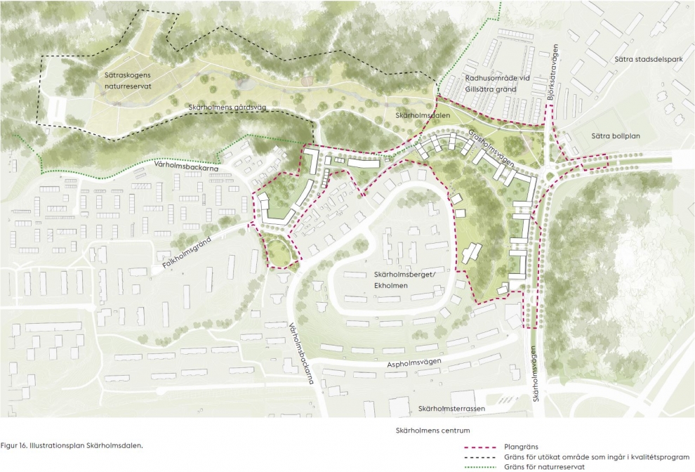 Skärholmsdalen illustrationsplan