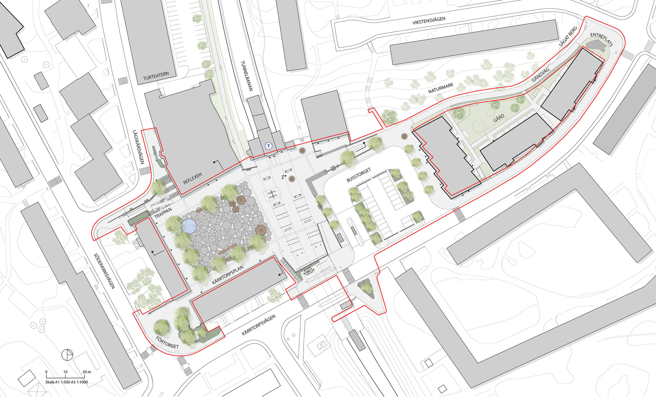 Kärrtorps Centrum Illustrationsplan Nyréns
