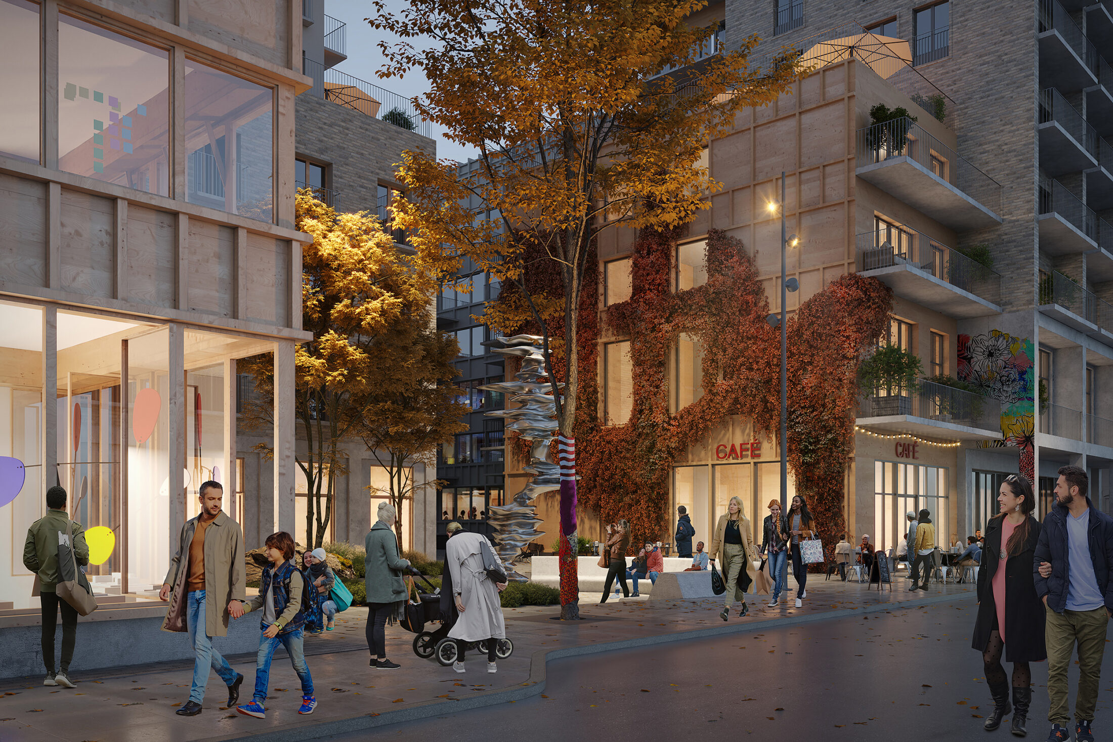 Slakthusområdet visualisering Pocket Park