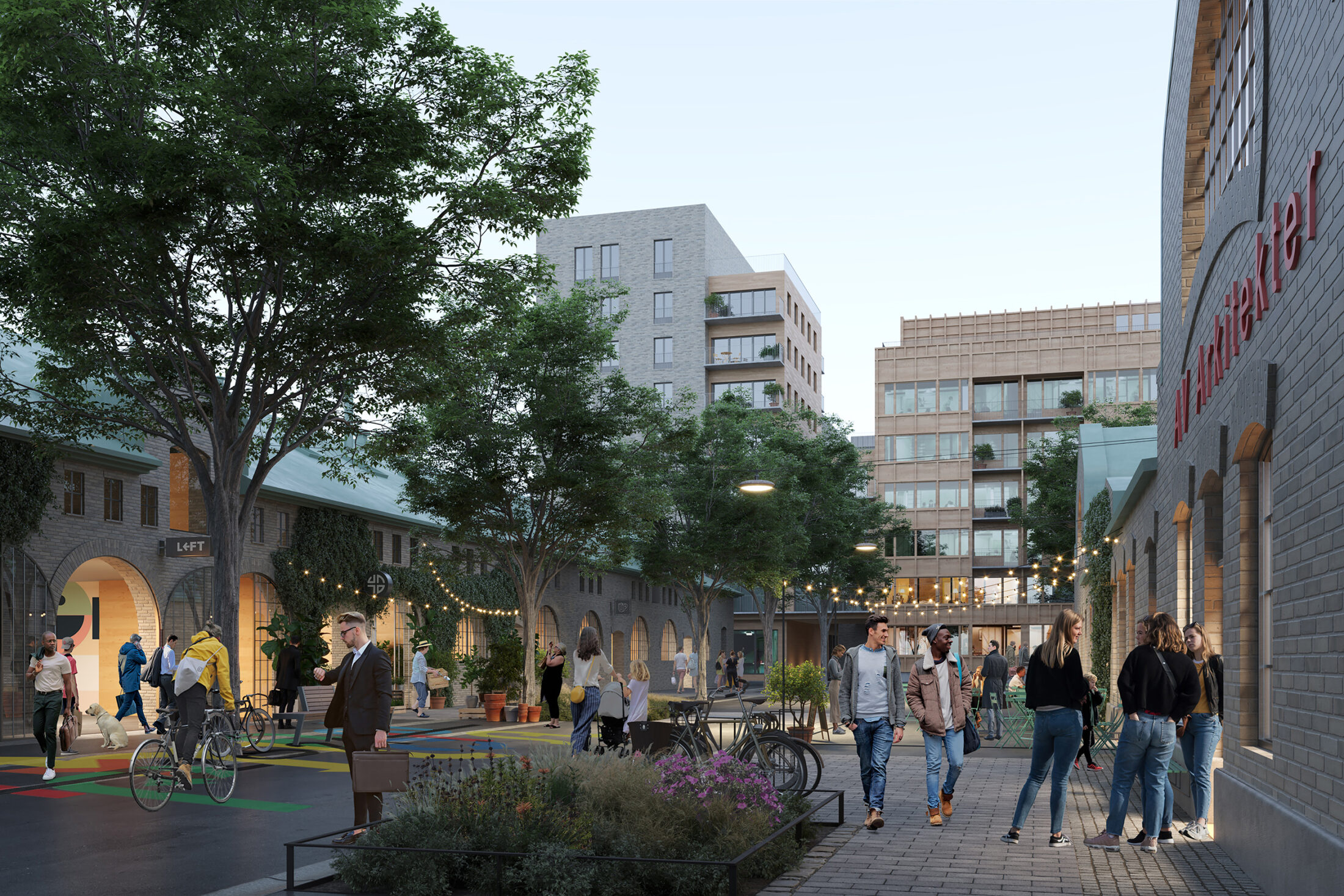 Slakthusområdet visualisering arkitektonisk mångfald