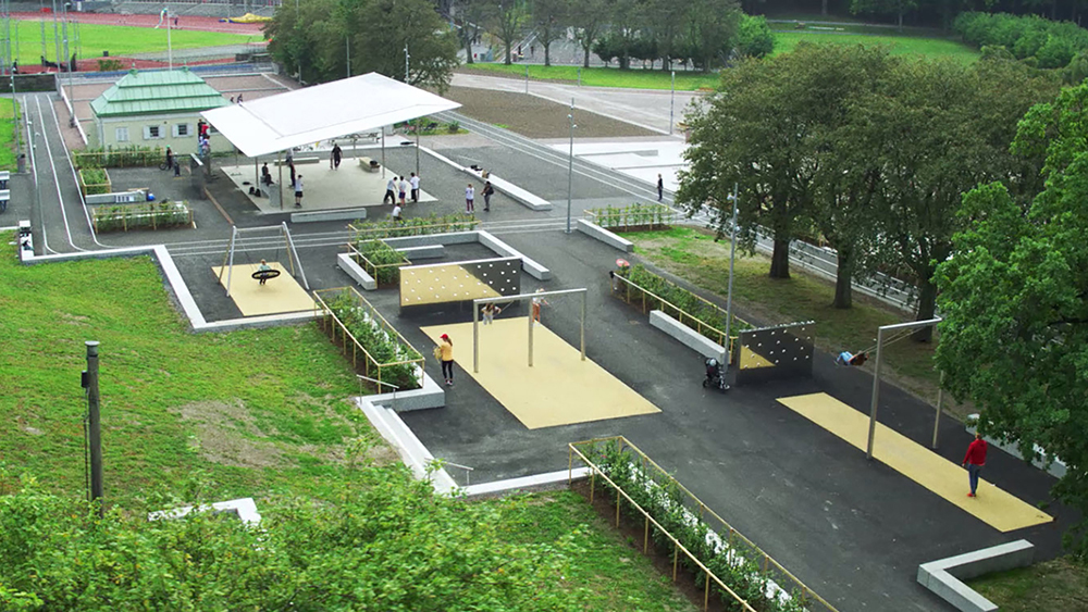 Slottsskogsvallen entrépark Göteborg