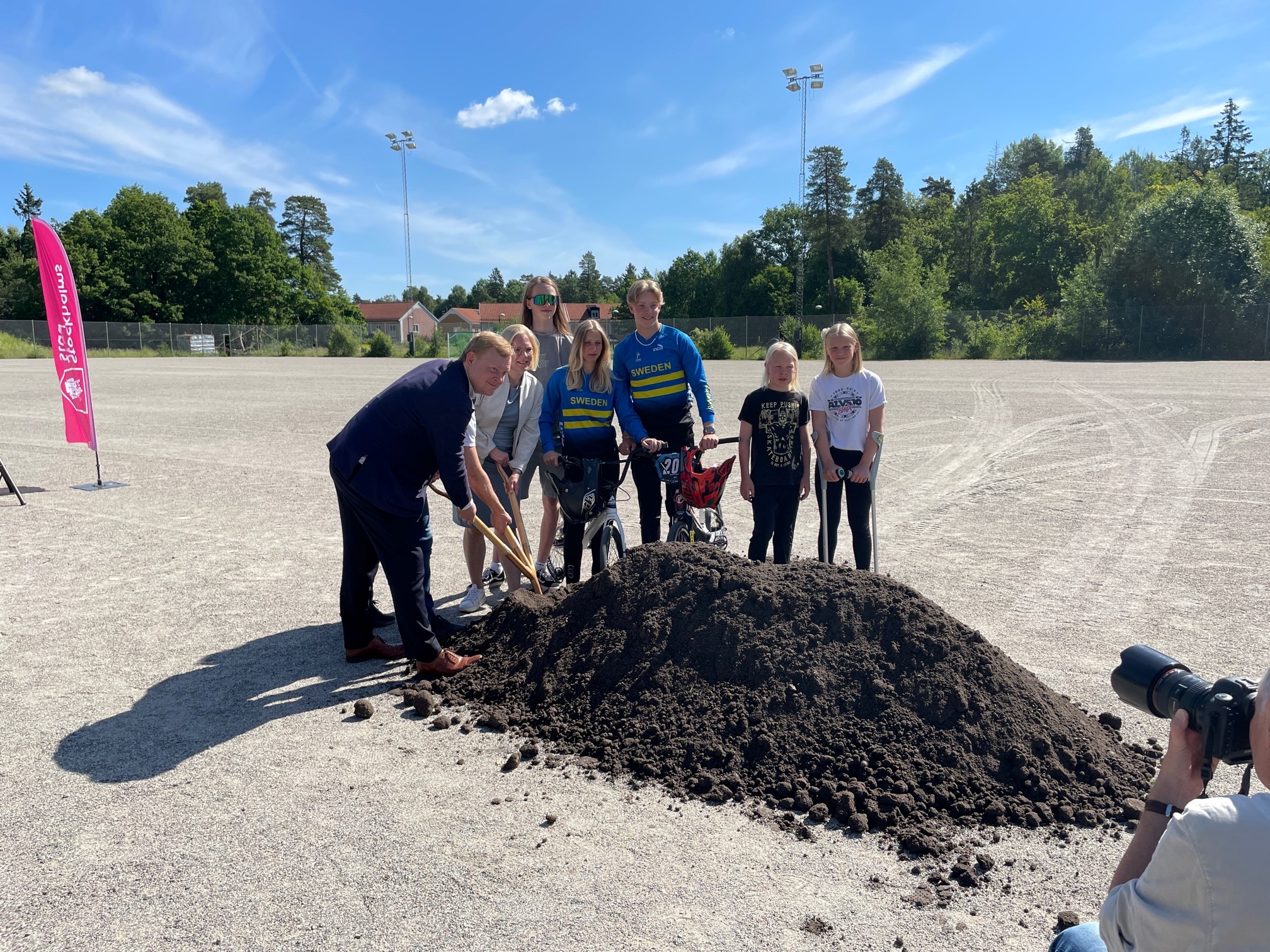 BMX foto första spadtaget Stockholms stad