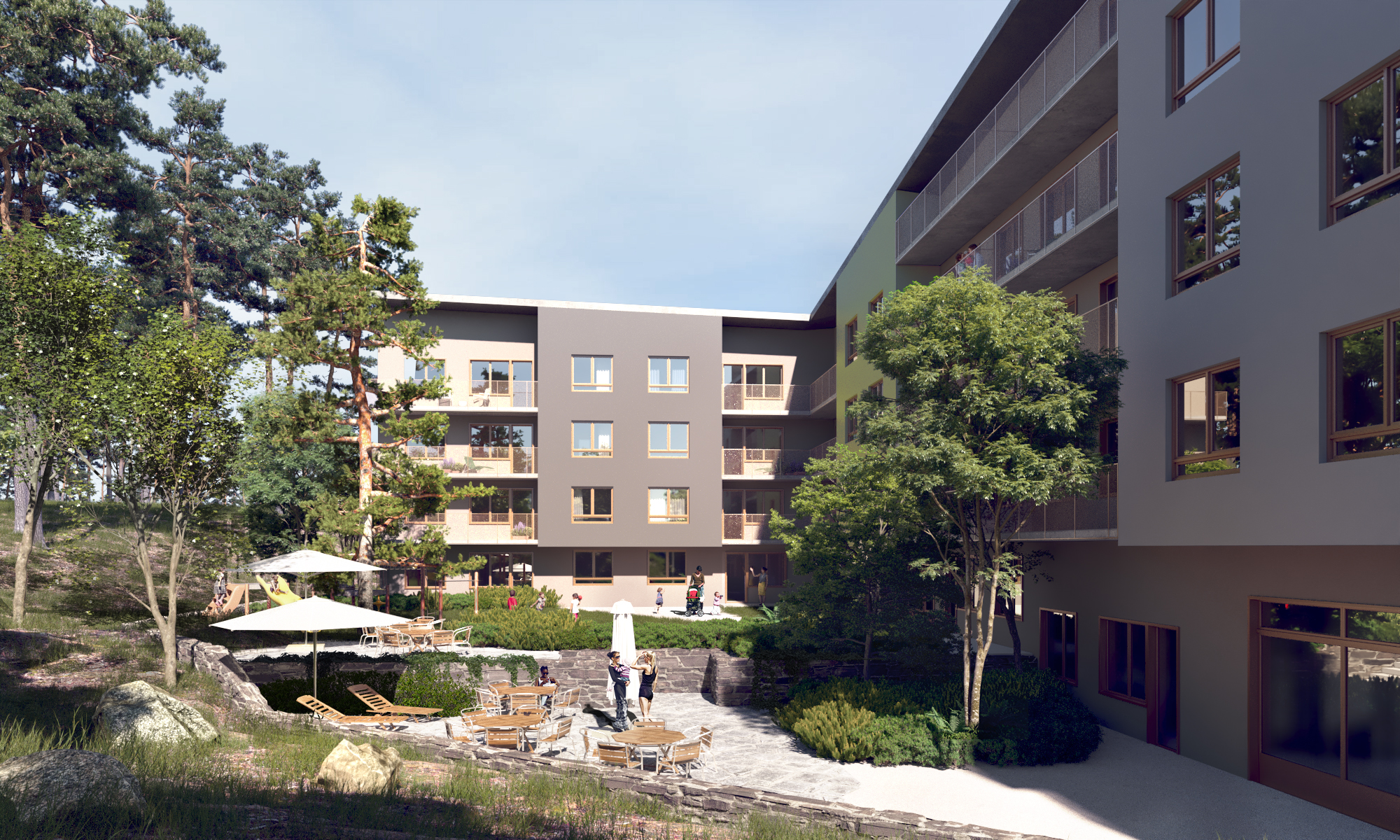 Bostäder i Skärholmsdalen, SKB och Nyréns Arkitektkontor