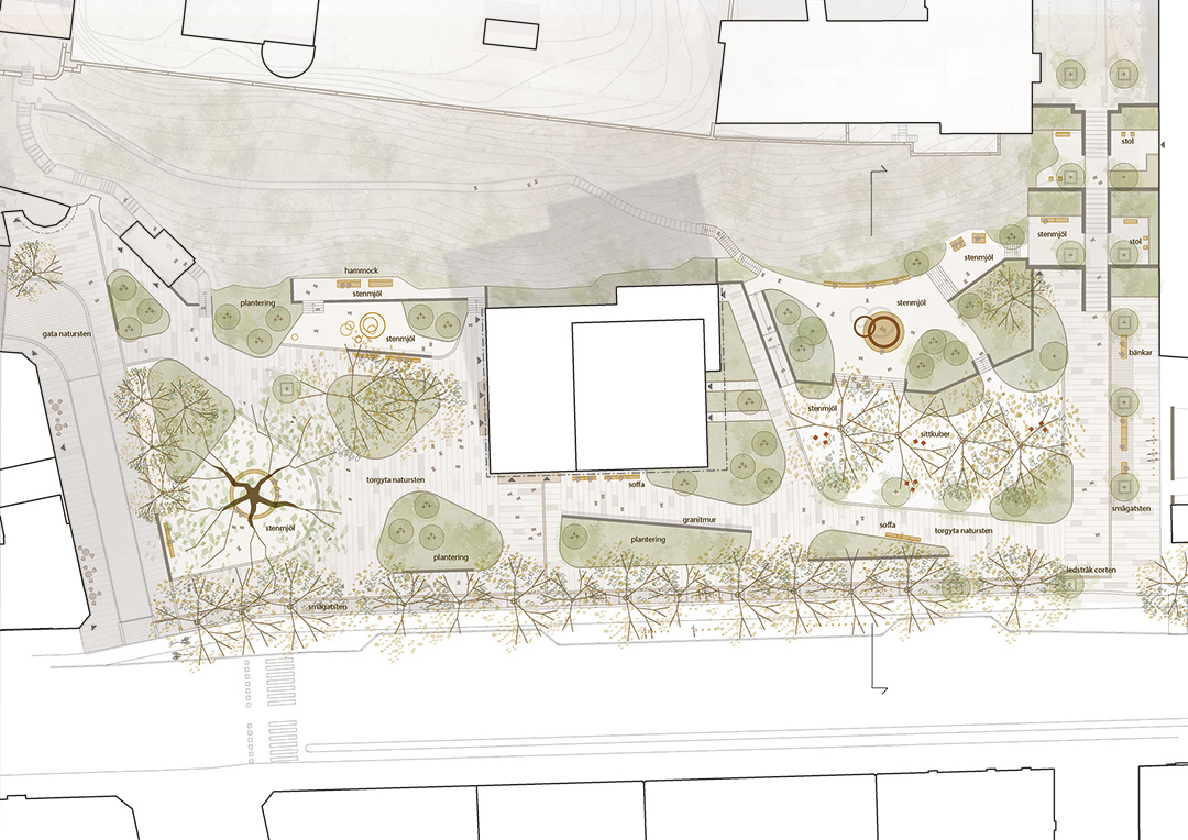 Illustrationsplan Stigbergsparken.