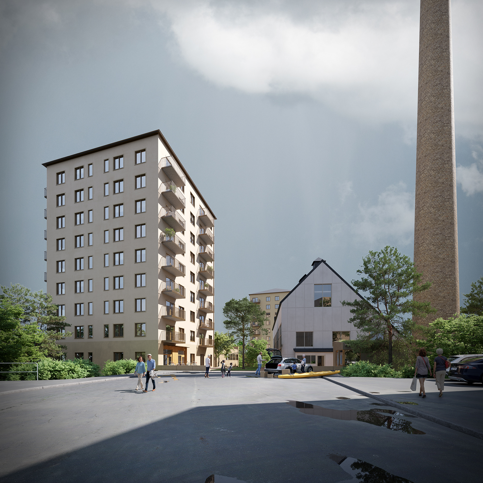 Taffelstenen, Solberga. Nyréns arkitekter Visualisering Norma Images