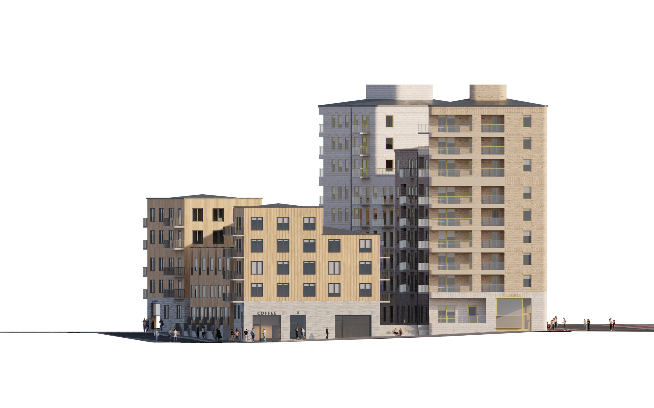Årstafältet etapp H. Visualisering Andreu Taberner. Nyréns arkitekter
