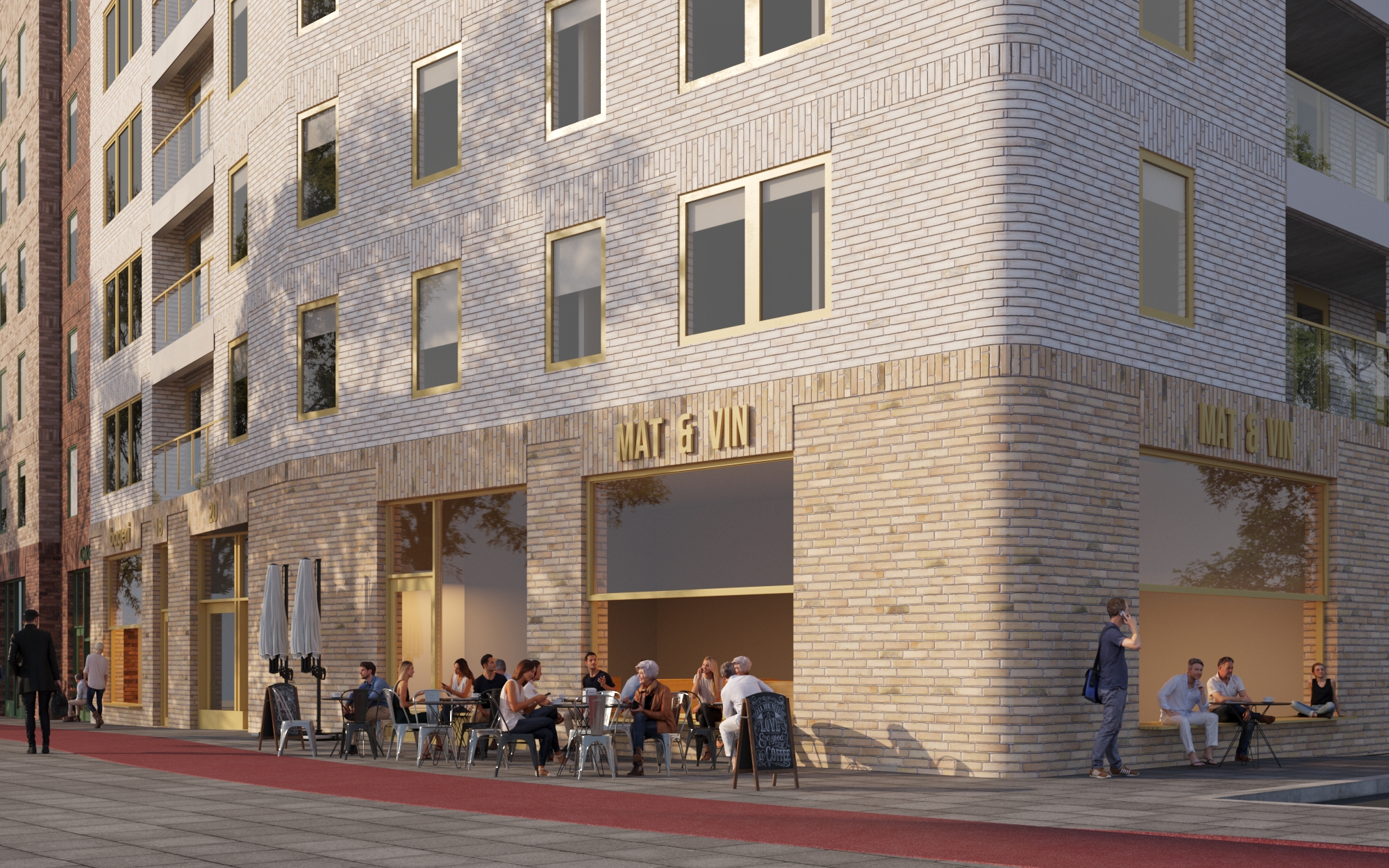 Årstafältet etapp H. Visualisering Andreu Taberner. Nyréns arkitekter