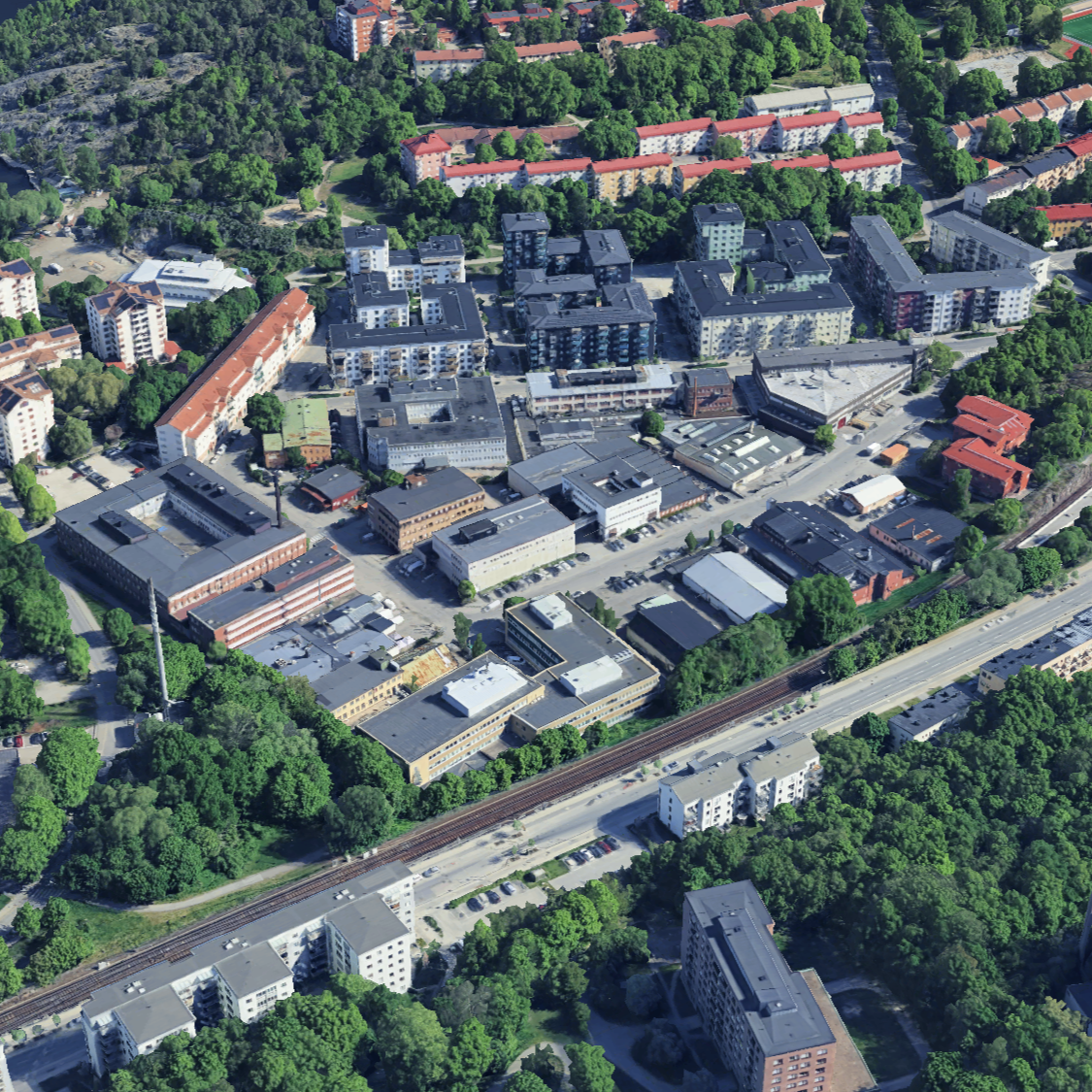 Örnsbergs industriområde. Foto: Christian Rydberg. Nyréns stadsplanerare