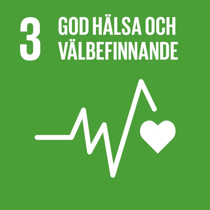 Globala målen 03. Logotyp UNDP Sverige.