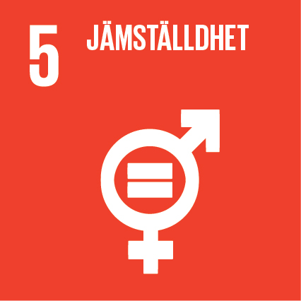 Globala målen 05. Logotyp UNDP Sverige.