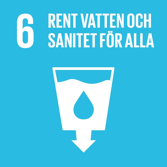 Globala målen 06. Logotyp UNDP Sverige.