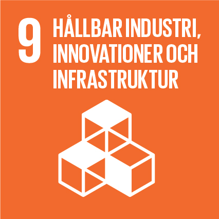 Globala målen 09. Logotyp UNDP Sverige.
