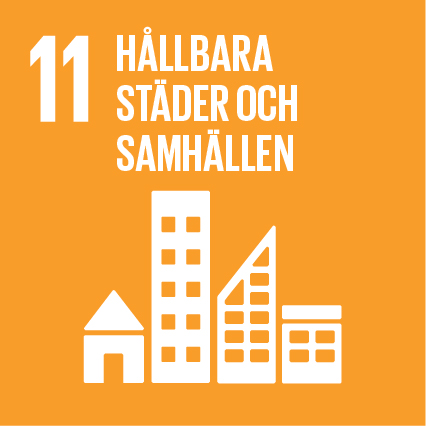 Globala målen 11. Logotyp UNDP Sverige.