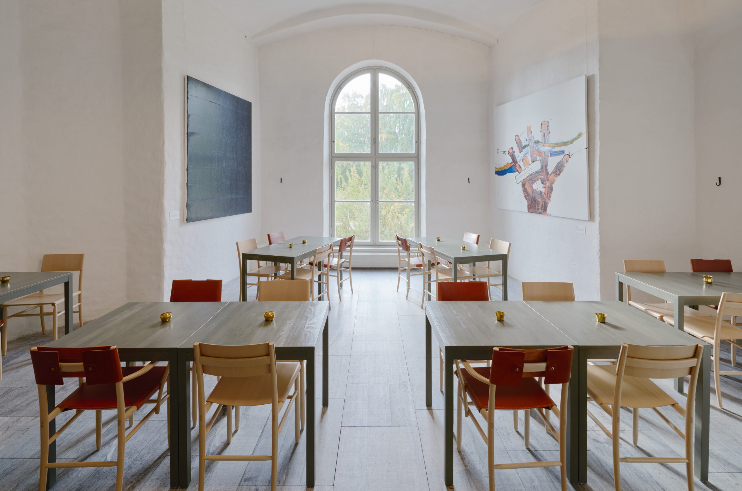 Uppsala slott, kafévåning. Nyréns arkitekter, inredningsarkitekter. Fotograf Åke E:son Lindman, 2015