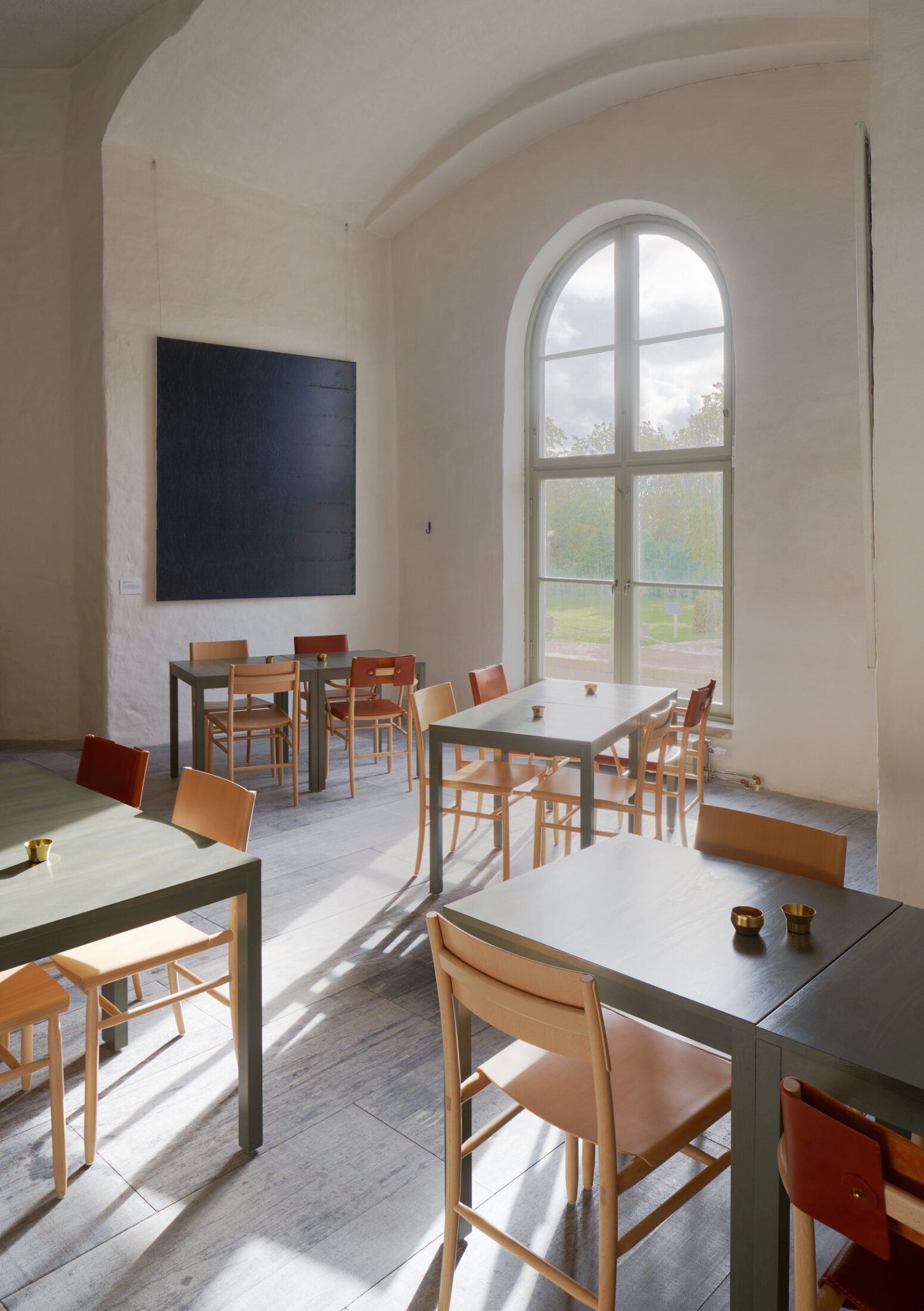 Uppsala slott, kafévåning. Nyréns arkitekter, inredningsarkitekter. Fotograf Åke E:son Lindman, 2015