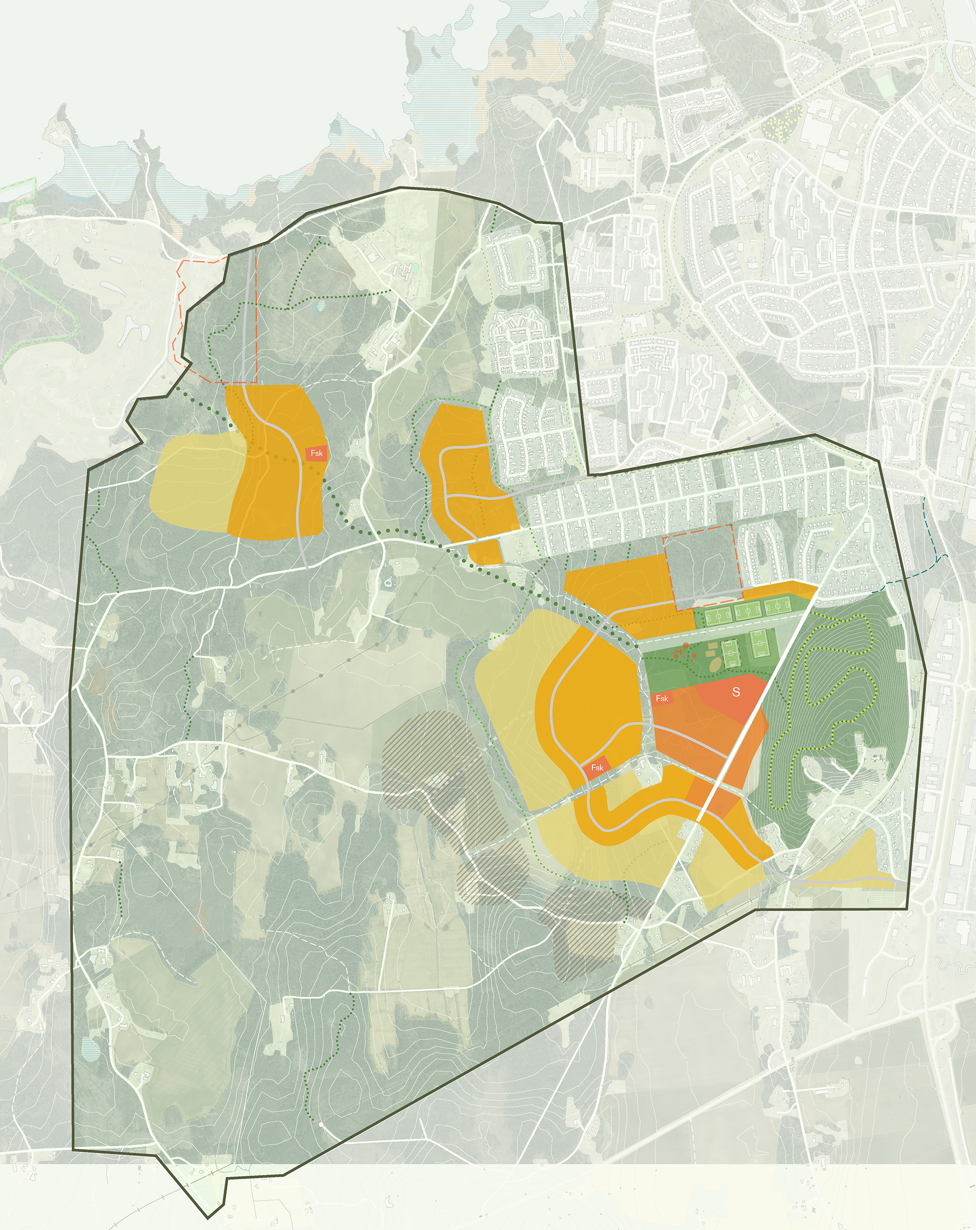 Markanvändningskarta delområde Sydvästra, Mariestad