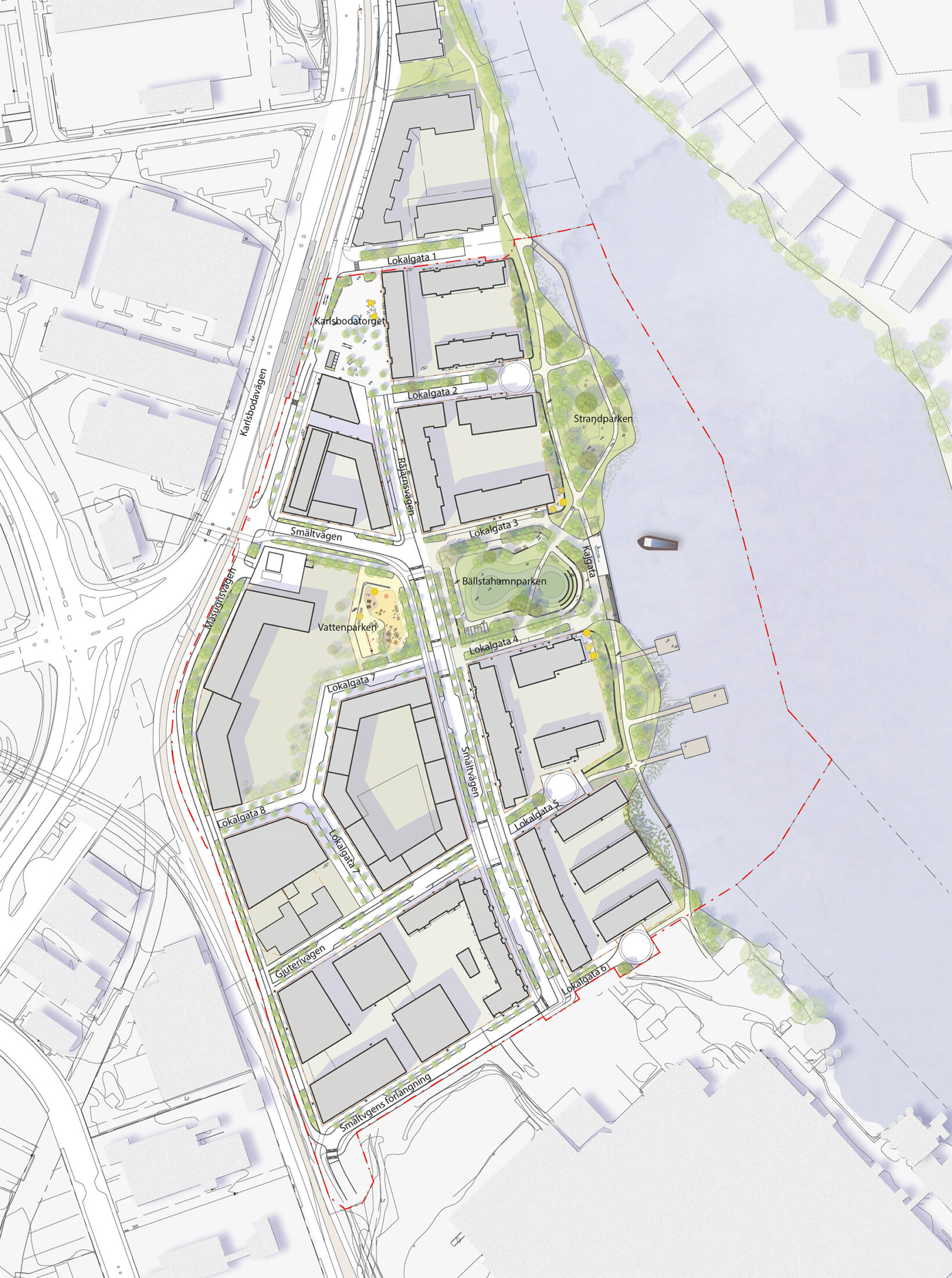 Illustrationsplan Bällsta hamn