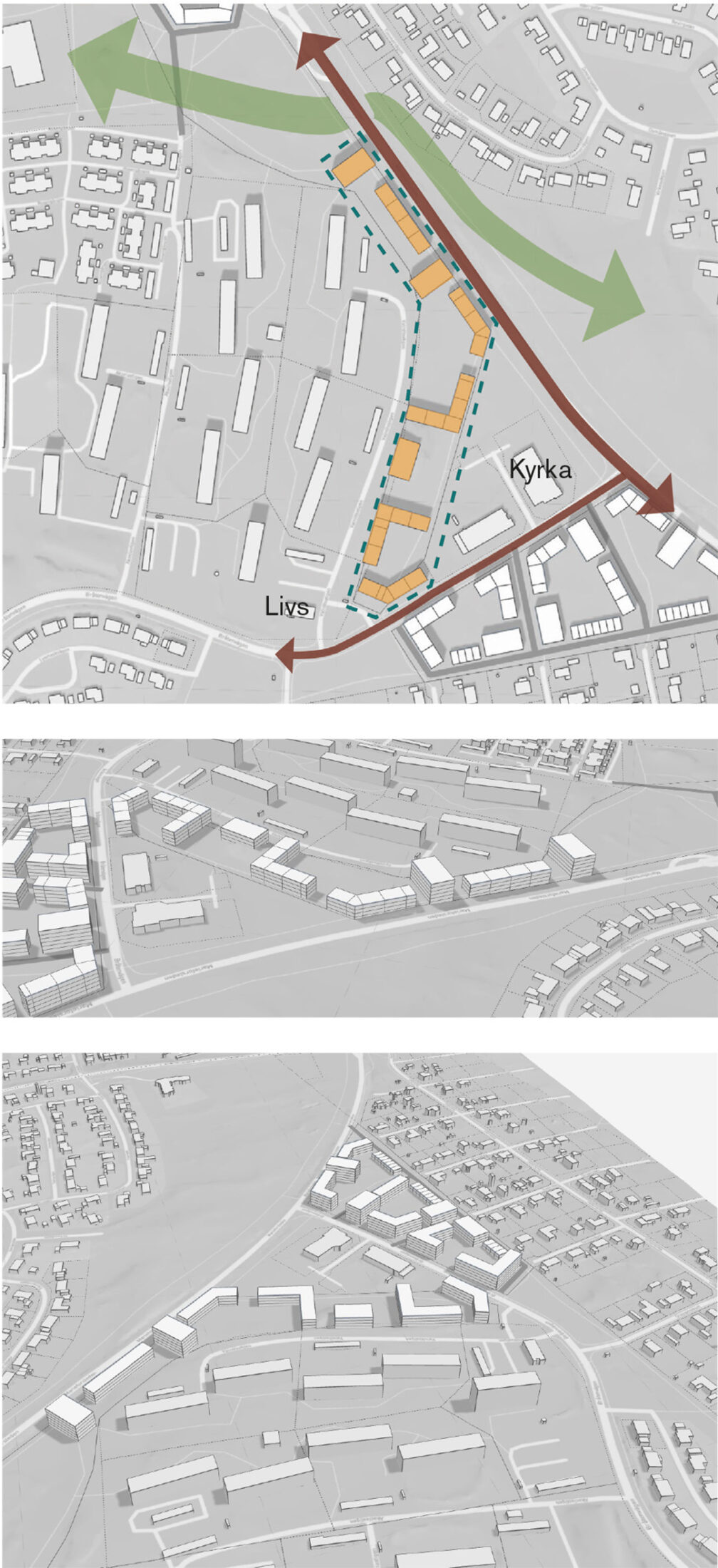 Förtätning längs stråk, FÖP Mariestad, Nyréns